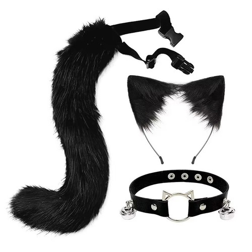 Faux fur fox wolf ears - faux,