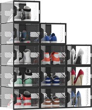 Black 12 Pack Shoe Storage Box