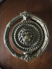 Brass Lions Head Door Knocker