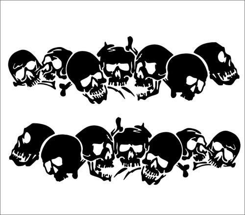 50cm skulls pile pair car - 50cm,