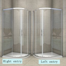 Quadrant Shower Enclosure Walk In Cubicle Glass Screen Riser kit and Tray 1900mm
