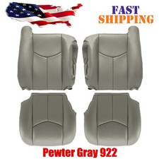 For 2003 2004 2005 2006 Chevy Silverado Tahoe GMC Sierra Front Seat Cover Gray