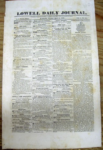 1841 massachusetts newspaper - massachusetts, w