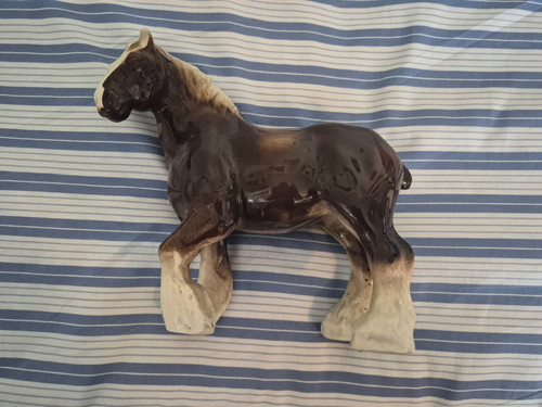Ceramic shire horse figurine - shire,