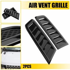 Gloss Black Car Bonnet Hood Air Flow Intake Scoop Vent Decor Covers Universal x2
