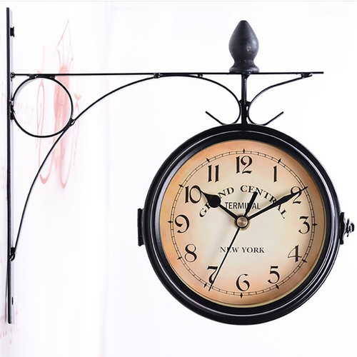 Double sided retro wall - retro, clock