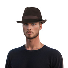 Trilby Hat for Men & Women - 100% Wool Felt Fedora Hats - Short Brim Fedora Hat