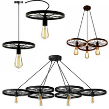 Vintage Wheel Pendant Light