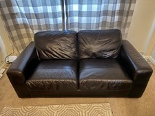 Next Armitage Model Chesnut Brown Genuine Leather 3 Seat Sofa and Arm Chair