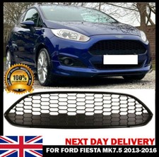 Black Honeycomb Front Bumper Centre Grille For Ford Fiesta Zetec-S MK7 2013-2017