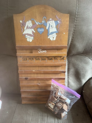 Vintage wooden wall hanging - wooden,