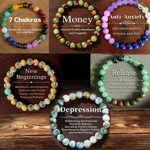 Natural stone bracelet - natural,