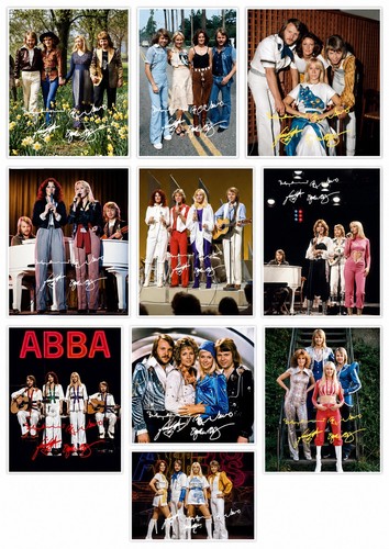 Abba signed autograph 6x4 - signed,