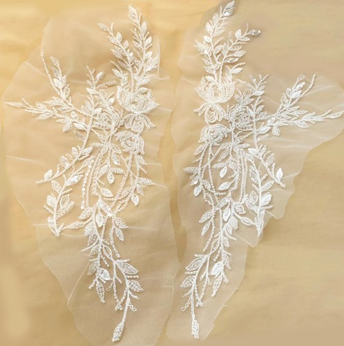 Ivory beaded sequin - beaded, lace