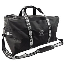 Versace Mens Black XL Duffle Holdall Bag Travel Gym Bag