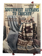 Leisure Arts SOUTHWEST AFGHANS TO CROCHET 8 Southwestern Knit Blanket Patterns