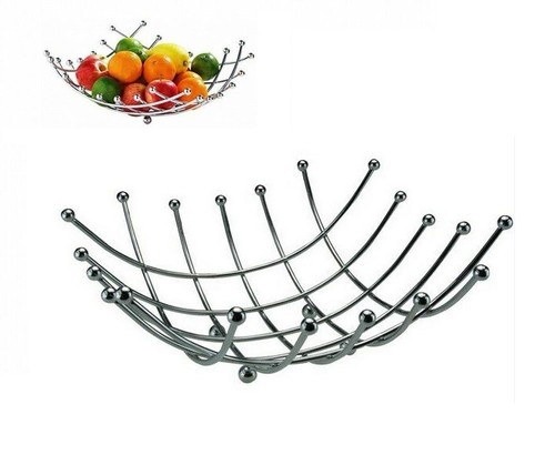 Chrome fruit bowl - chrome,