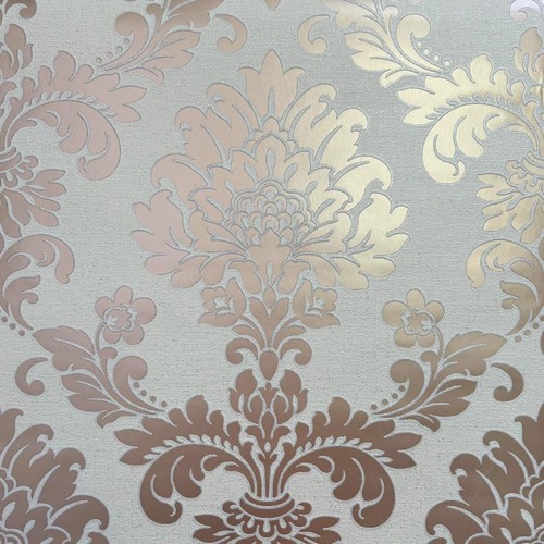 Quartz damask wallpaper rose - quartz,