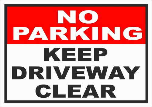 Parking keep driveway clear - no,