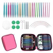 13Pairs Knit Pro Metal Circular Interchangeable Knitting Needle Starter Set UK