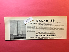 1967 Ad. Brian W. Palmer. Salar 39' Motor Sailer. Miami, Florida