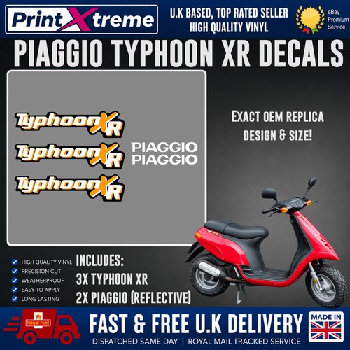 Piaggio typhoon stickers - xr,