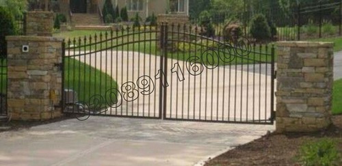 New wrought iron driveway - wrought,