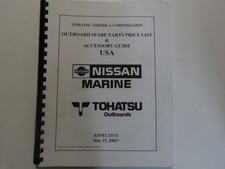 2002 Nissan Marine Outboard Spare Parts Price List Accessory Manual TOHATSU OEM