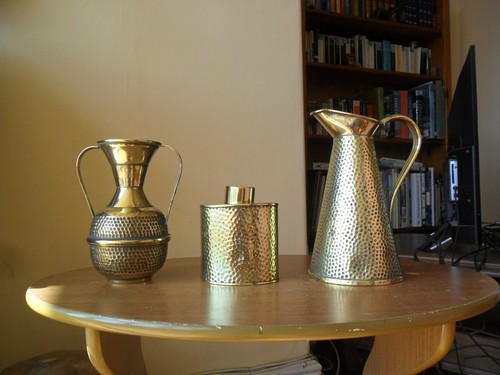 Vintage brass jug tea - jug,