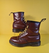 Dr Martens 1460 Smooth Cherry Red Boots UK 5 Unisex 8 Eyelet AirWair Combat