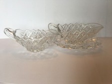 Vintage Glass Mint Sauce Boat