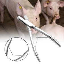 Stainless Steel Pig Ear Tag Plier Pig Equipment Farm Animals (V Shaped)