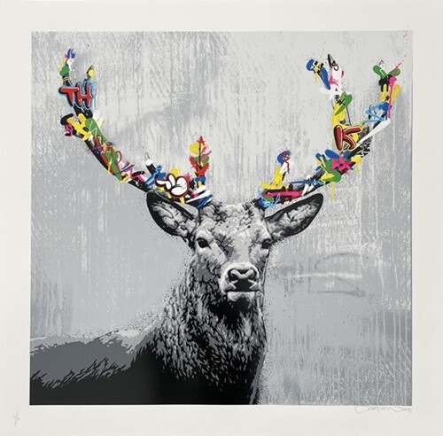 The stag print - print, by