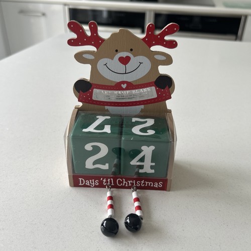 Christmas countdown wooden - christmas,