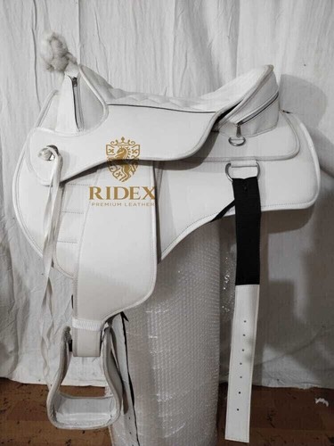 Western style white synthetic - white,