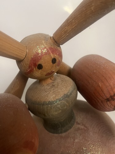 Antique peg wooden doll - antique,