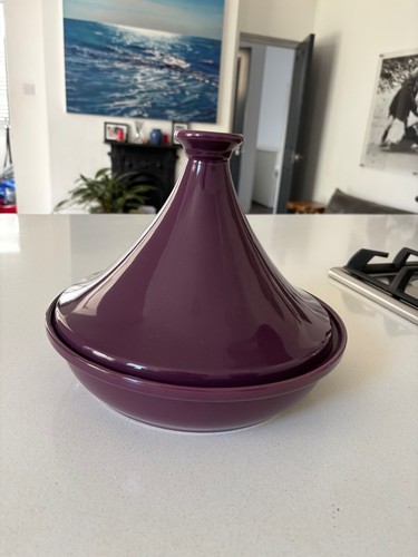 Purple ceramic tagine - purple,