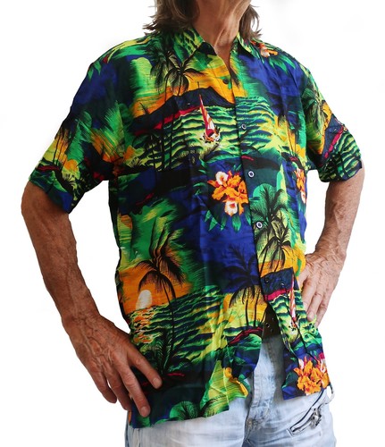 Loud hawaiian men - loud, blue