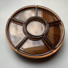 Vintage Wood & Smoked Glass
