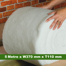 Itch Free Thermal Loft Insulation Roll, Sound Proofing -L 5M x W 370mm x T 110mm