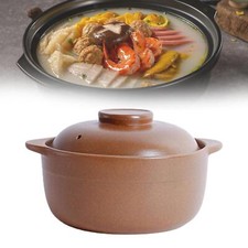 Claypot Rice Pot Unglazed Clay Pots for Cooking Terracotta Pan Casserole Dish
