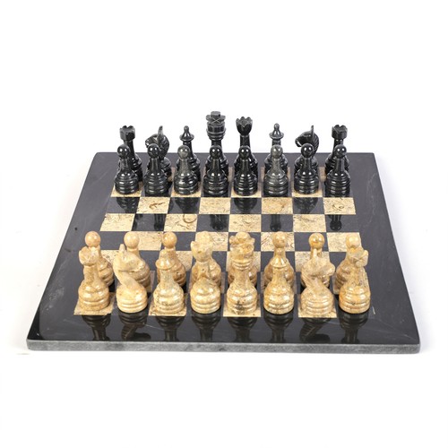 Marble chess set - marble, black