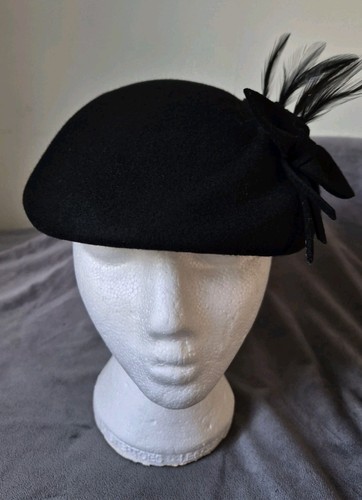 Major black wool - black, felt
