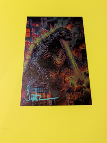 Godzilla embossed metal - godzilla,