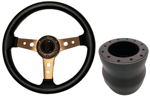Black copper steering - steering, wheel