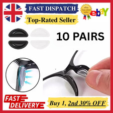 10 Pairs Adhesive Nose pads for Eyeglass Anti-Slip Silicone Glasses Spectacles