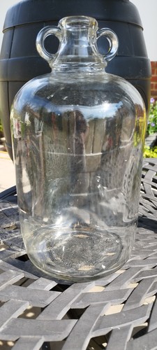 One gallon glass demijohn - one,