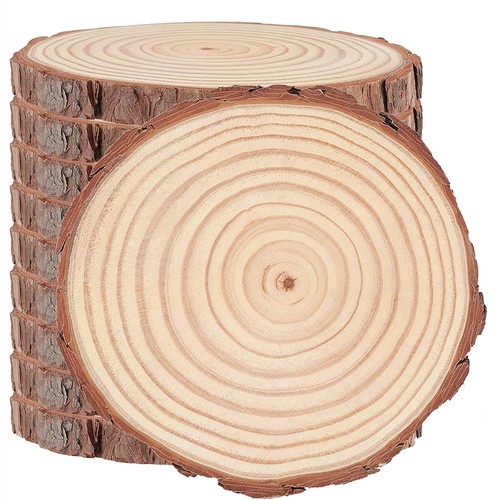 Wood slices natural wooden - wood, slices,