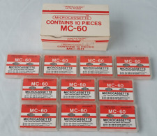 Box of 10 Used Realistic Tandy MC-60 Micro Cassette Tapes ~ RS Radio Shack