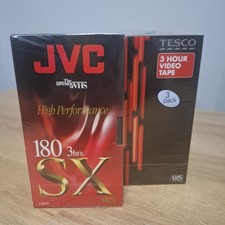 4 VHS Blank Video Tapes Vintage Retro 180mins NEW & SEALED